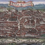 City map showing fortifications, 1609